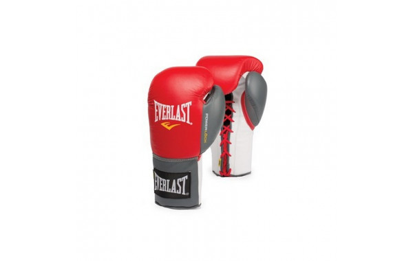 Перчатки боевые Everlast Powerlock 10oz XL черный/серый 600_380