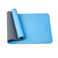 Коврик для йоги Torres Comfort 6 TPE 6 мм, нескользящее покрытие YL10086 сине-серый