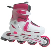 Коньки роликовые детские Atemi Neon hard boot AJIS-12.05 розовый, белый