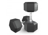 Гантель гексагональная обрезиненная 27,5 кг UnixFit DBHEX27_5x2 2 шт