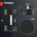 Гантель круглая обрезиненная 32,5 кг UnixFit PRO DBRND32_5PBKx2 2 шт 75_75