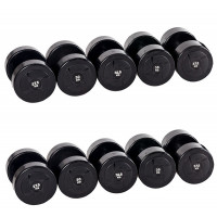 Гантельный ряд Profi-Fit power 27,5 кг - 37,5 кг (5 пар), шаг 2,5 кг