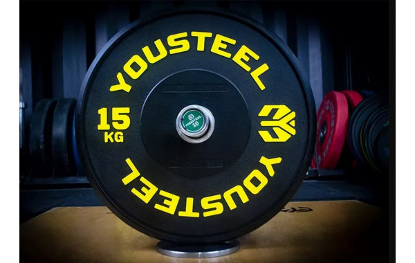 Диск 15кг YouSteel Traning PRO черный 600_380