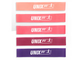 Резинки для фитнеса UnixFit LBU5PCSPK 5 цветов, розовый, сиреневый