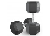 Гантель гексагональная обрезиненная 22,5 кг UnixFit DBHEX22_5x2 2 шт