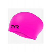 Шапочка для плавания TYR Long Hair Wrinkle-Free Silicone Cap, силикон, LCSL\693 розовый