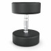 Гантель круглая обрезиненная 27,5 кг UnixFit PRO DBRND27_5PBKx2 2 шт 75_75