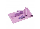 Набор для йоги (коврик, 2 блока, ремень) Liveup Yoga Set LS3240-VT фиолетовый