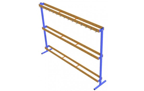 Стеллаж для лыж 210х50х195см на 30 пар двусторонний ФСИ 9477 600_380