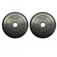 Диски обрезиненные d26 2x2,5кг MB Barbell Atlet MB-AtletB26-2,5 черный