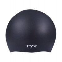 Шапочка для плавания TYR Wrinkle Free Silicone Cap LCS\001 черный