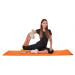 Коврик для йоги и фитнеса 183x61x0,6см Bradex TPE двухслойный SF 0403 оранжевый, серый 75_75