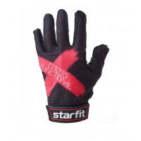 Перчатки для фитнеса Star Fit WG-104, с пальцами, черный/красный
