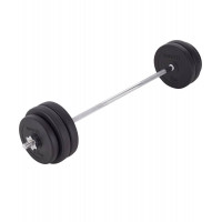 Штанга разборная 30 кг BaseFit стальной гриф, пластиковые диски BB-402