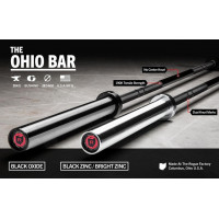 Гриф для штанги Rogue Fitness 1.2 Ohio мужской Черный Цинк / Черный Цинк L220см D50мм
