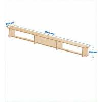 Скамейка гимнастическая 3500мм (фанерная) ножки фанера Dinamika
