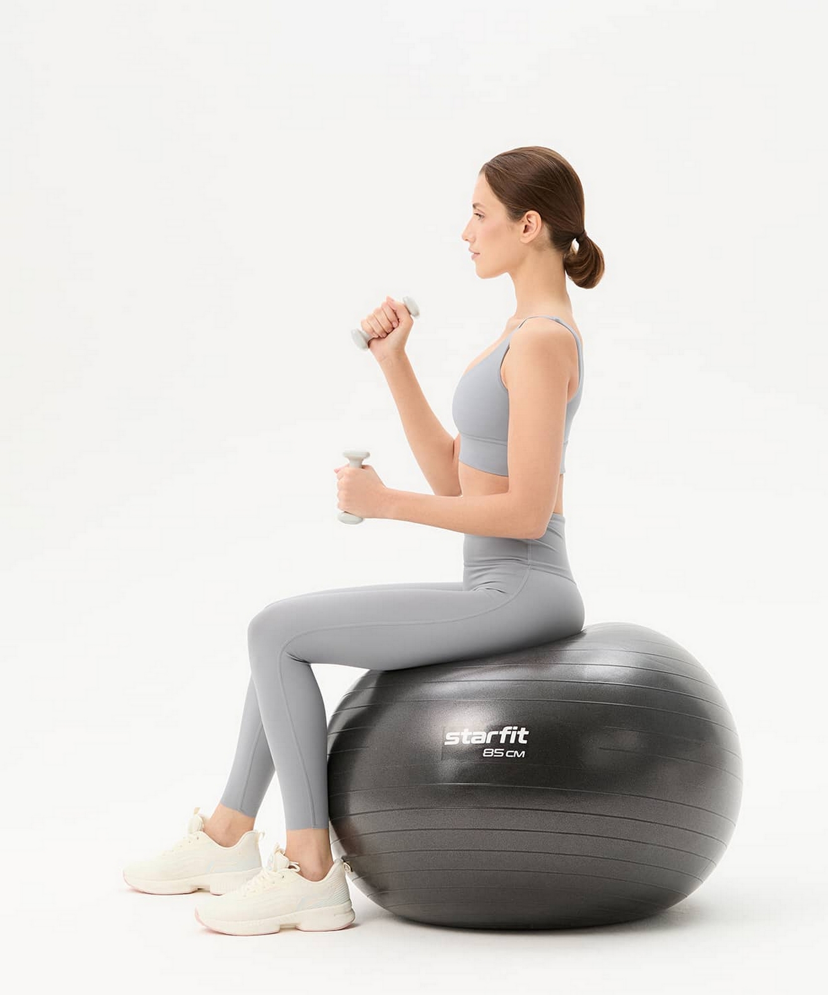 Гантель виниловая 0,5 кг Star Fit DB-106 светло-серый 1663_2000