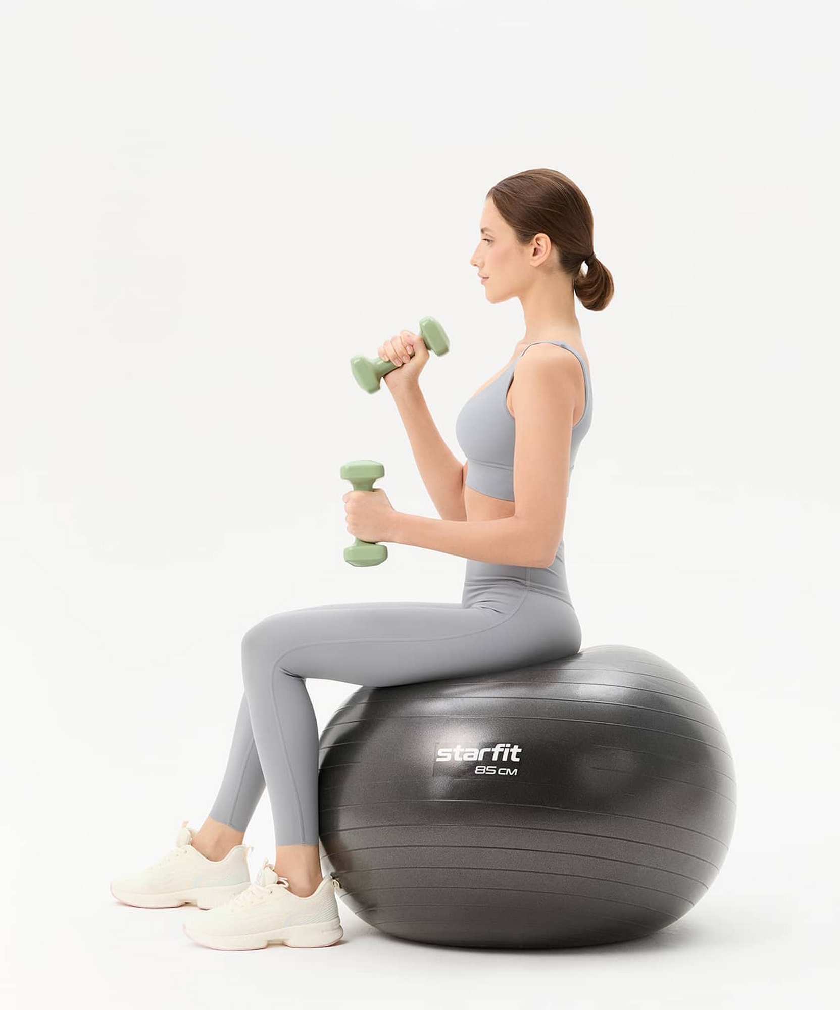 Гантель виниловая 2,5 кг Star Fit DB-106 оливковый 1663_2000