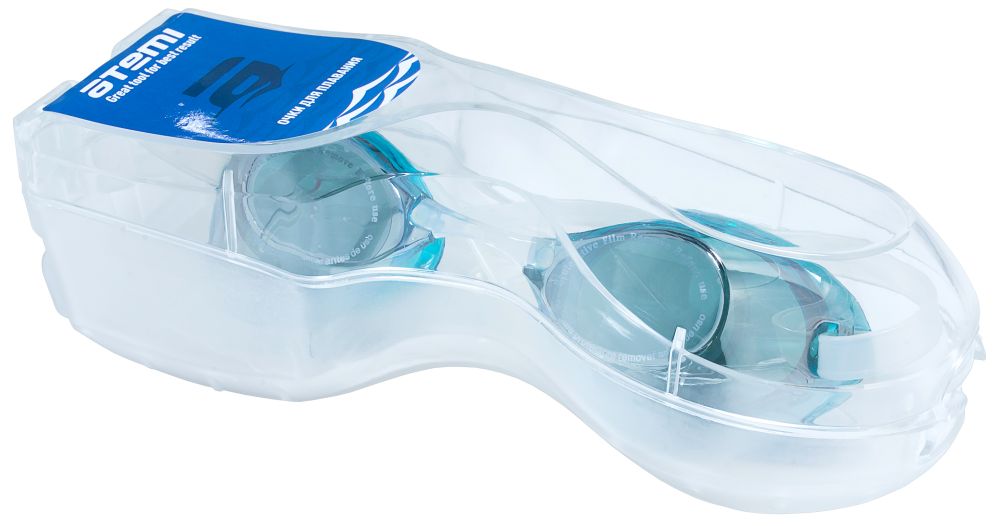 Очки для плавания Atemi силикон, (голубой) R302М 1000_526