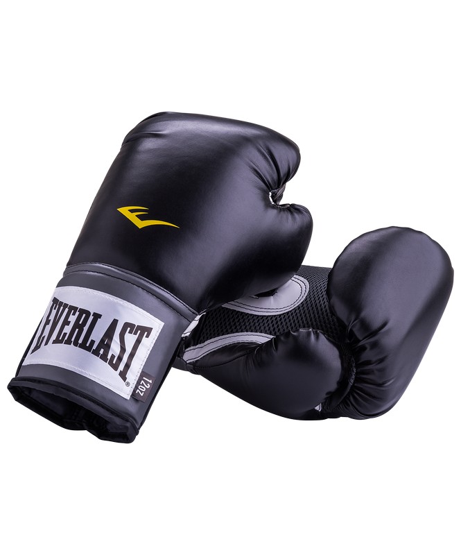 Перчатки тренировочные Everlast Pro Style Anti-MB 2314U, 16oz, к/з, черный 665_800