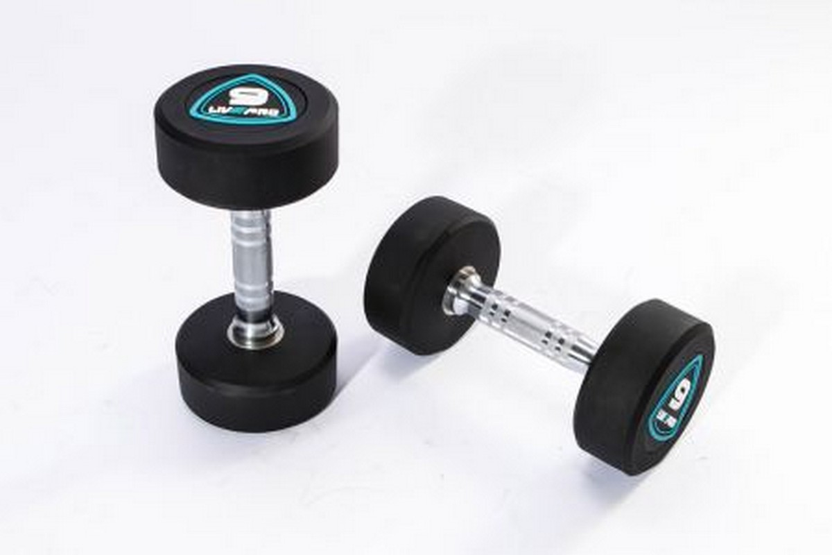 Гантели в уретане 9 кг Live Pro Studio Dumbbells LP8075-09 1200_800