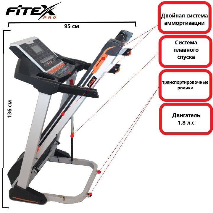 Беговая дорожка Fitex Deluxe 720_720