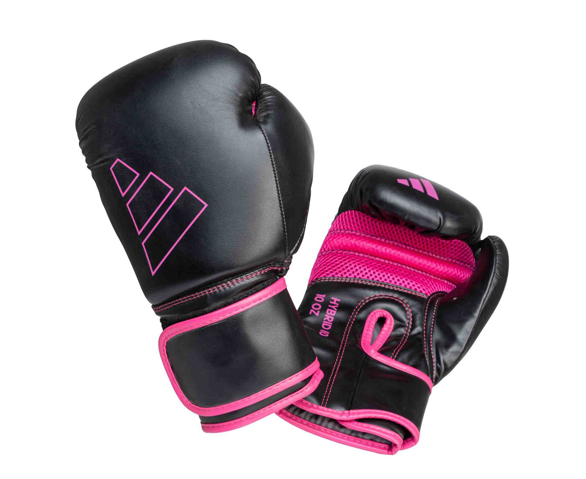 Перчатки боксерские Adidas Hybrid 80 adiH80 черно-розовый 2000_1635