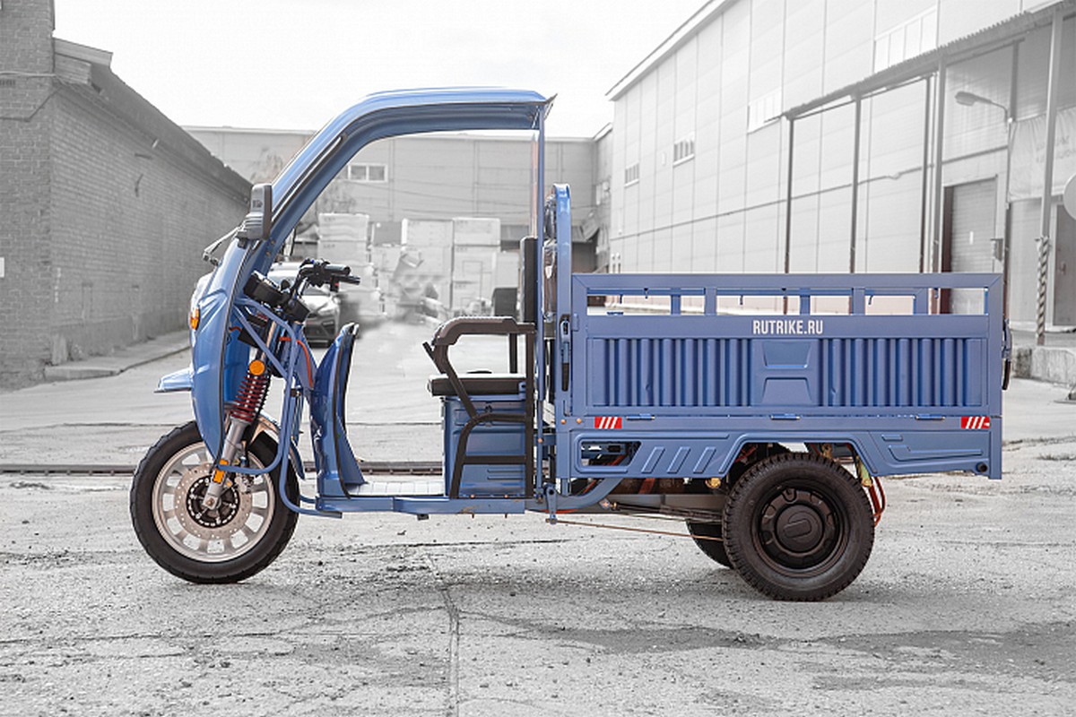 Грузовой электротрицикл RuTrike Гермес Pro 1500 72V1500W 024457-2813 темно-зеленый 1200_800