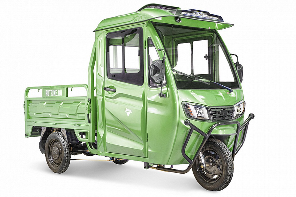 Грузовой электротрицикл RuTrike КАРГО Кабина 1500 60V1000W 022468-2236 зеленый 1200_800