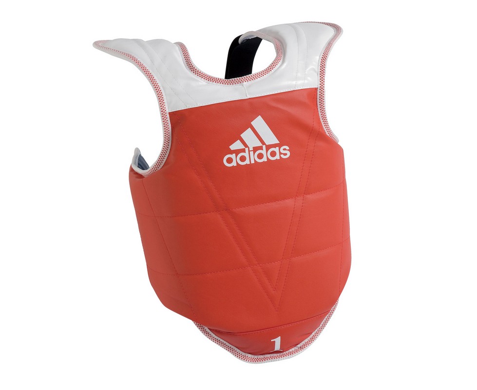 Защита корпуса двухсторонняя Adidas Kids Body Protector Reversible WTF сине-красная adiTKP01 979_800