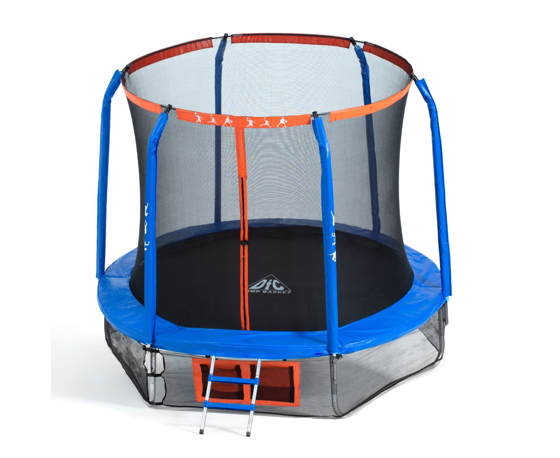 Батут DFC Jump Basket 12ft внутр.сетка, лестница (366cм) 12FT-JBSK-B 1834_1500