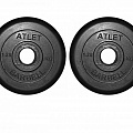 Диски обрезиненные d26 2x1,25кг MB Barbell Atlet MB-AtletB26-1,25 черный 120_120