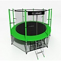 Батут i-Jump Classic 12FT 366 см с нижней сетью и лестницей зеленый 120_120